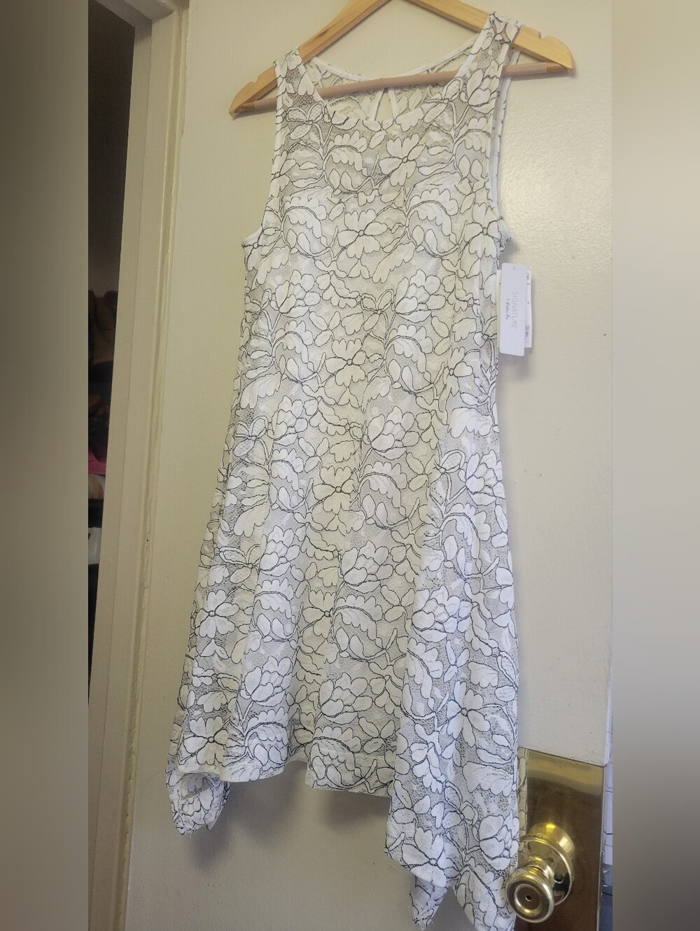 Girls White Lace Floral Dress